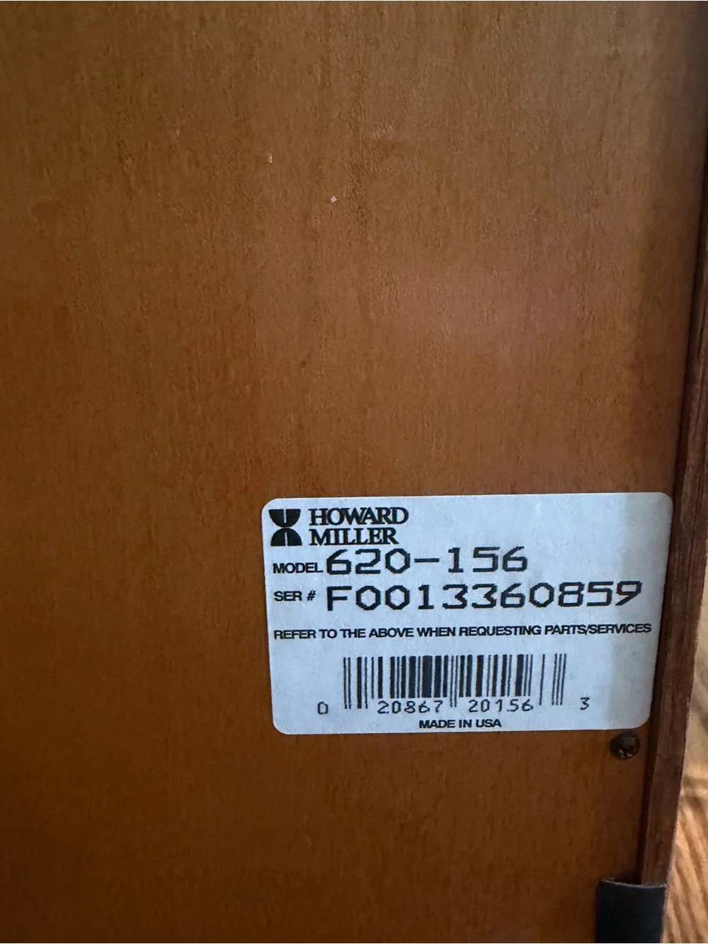 Howard Miller Fenton 620-156 Golden Oak Wall Clock Dual Chime FULLY FUNCTIONAL